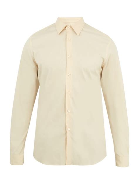 prada single-cuff arrow-print cotton shirt|Prada Single Cuff Shirts for Men .